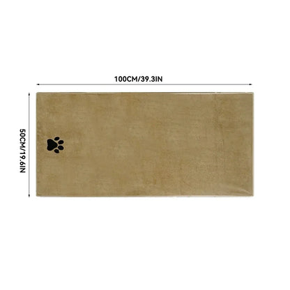 35*75Cm/50*100Cm Microfiber Pet Bath Towel Embroidered Super Soft Absorbent Cat for Dogs Grooming Supplies