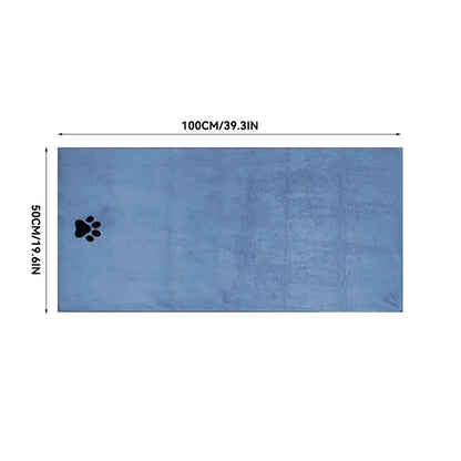 35*75Cm/50*100Cm Microfiber Pet Bath Towel Embroidered Super Soft Absorbent Cat for Dogs Grooming Supplies